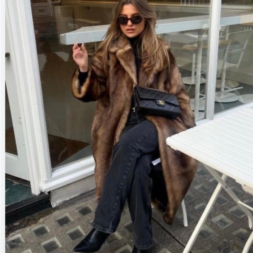 Mob Wife Full Length Faux Fur Coat Donna slayers xl ankle length